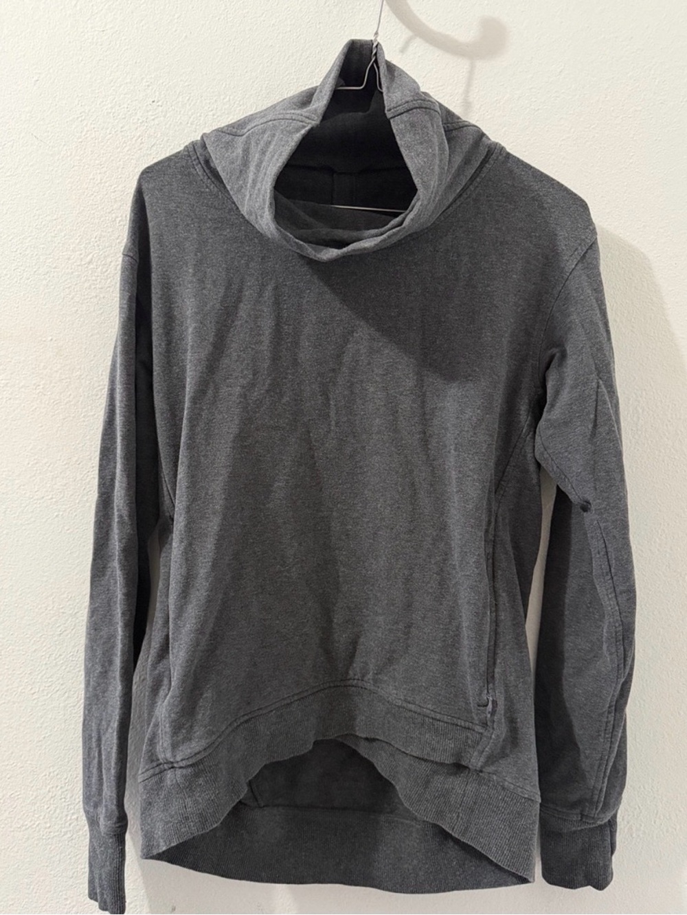 lululemon athletica Charcoal Gray Cowl Neck Sweater